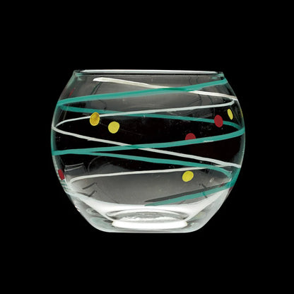 Glass Appetizer Bowl – Water Balloon Design (Blue)