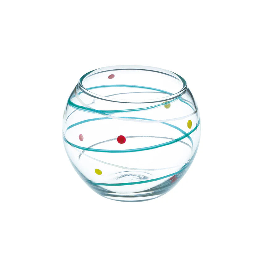 Glass Appetizer Bowl – Water Balloon Design (Blue)