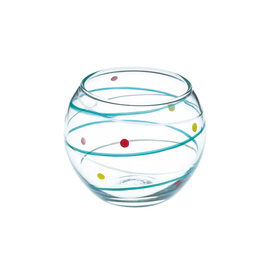 Glass Appetizer Bowl – Water Balloon Design (Blue)