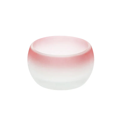 Usugiri Frosted Glass Small Bowl – Pink Gradient (Approx. φ6.6×H3.8cm)