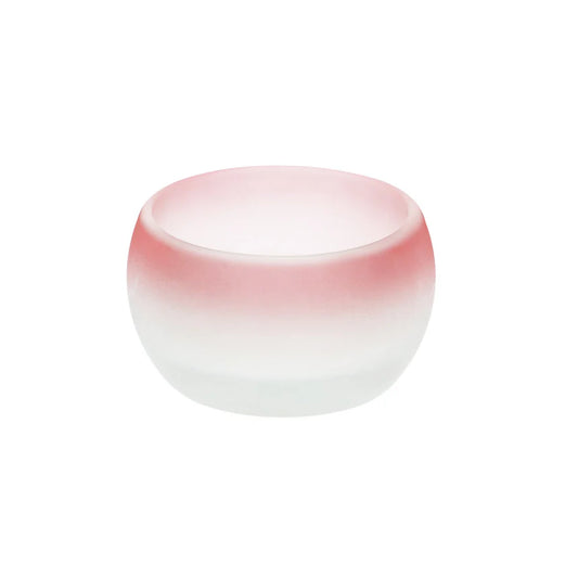 Usugiri Frosted Glass Small Bowl – Pink Gradient (Approx. φ6.6×H3.8cm)