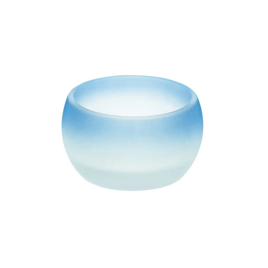 Usugiri Frosted Glass Small Bowl – Blue Gradient (Approx. φ6.6×H3.8cm)