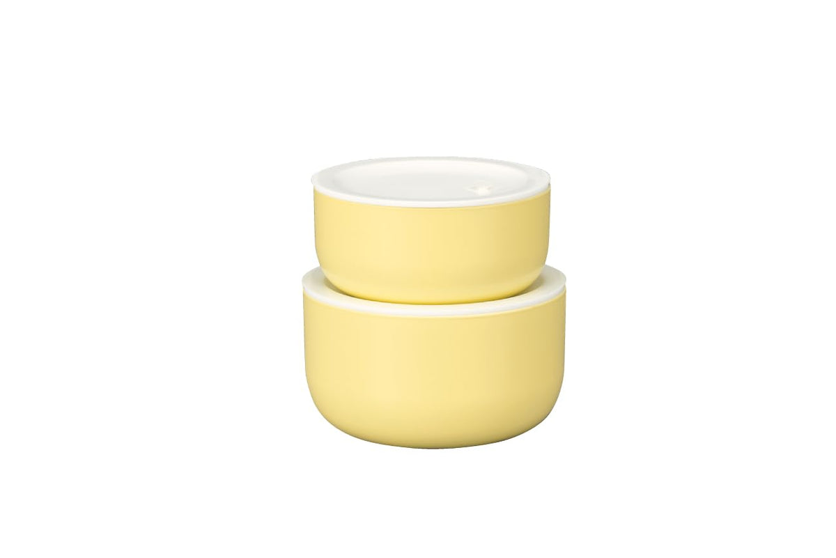 Tatsumiya 30494 Quick Washable Storage Container, Yellow, Round