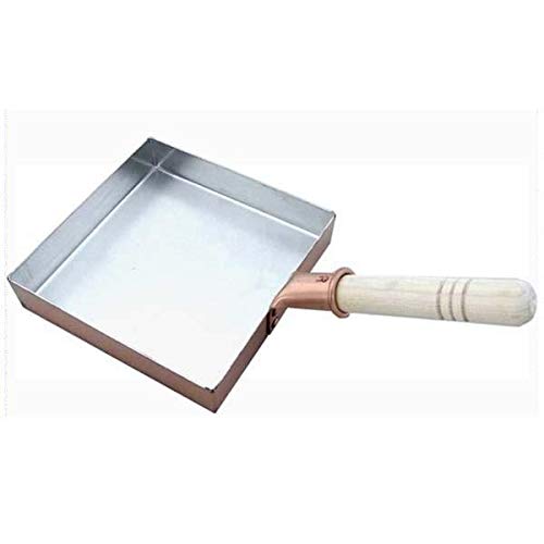 Comolife Japanese Hand Made Copper Omelet Pan , Size : W7.21 x L7.21 x H1.28 Inch , Weight : 1.74 lb