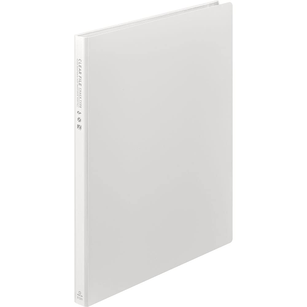 King Jim 8732H Clear File, Zipper Type, A4, 6 Pockets, White
