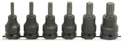 Ko-ken RS14025/6-L60 1/2 Sq. Dr. Bit Socket set TORX T30-T60 L 60mm 6 Pcs