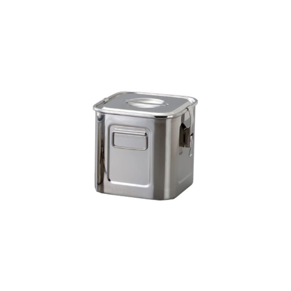 UK 18-8 Square Kitchen Pot with Packing Hook, 8.3 inches (21 cm), Hand Included