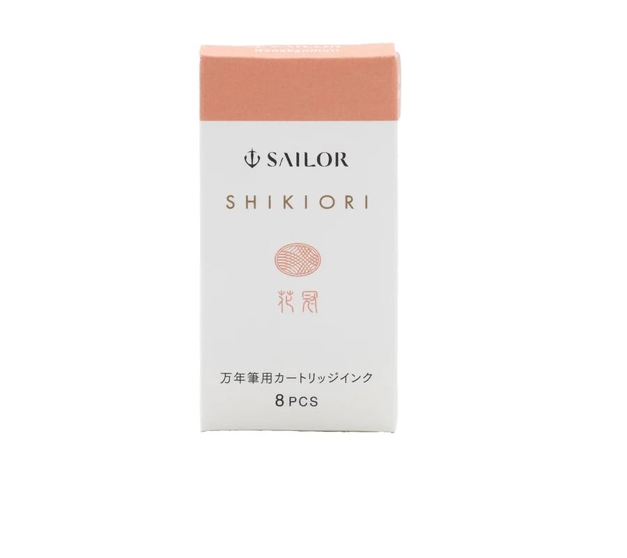 Sailor Shikiori Fountain Pen Ink Cartridges, Kusa-asobi Series, Hana-kanmuri (Flower Crown) Spring, Set of 24, 13-0400-233 (Pack of 8 Pcs x 3)
