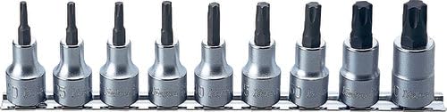 Ko-ken RS4025/9-L60 1/2 Sq. Dr. Bit Socket 9 piece TORX set T20-T60