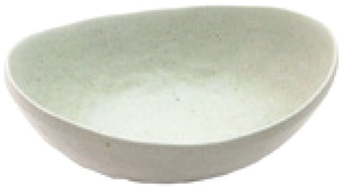 Ceramic Indigo Style Curry Plate, White Glaze, Size: Approx. W 7.5 x D 5.4 x H 2.8 inches (19 x 13.6 x 7 x 7 cm) 072