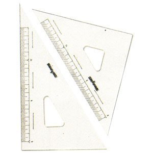 Dorapas 13125 Triangle Ruler with Scale 0.08 inch (2 mm) Thickness 14.2 inches (36 cm)
