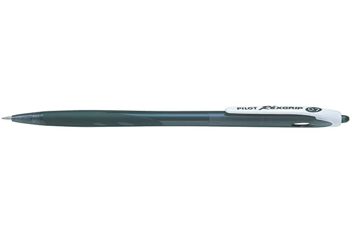 Pilot Begreen Recycled Rexgrip Retractable Ballpoint 0.7 mm Tip (Box of 10) - Black