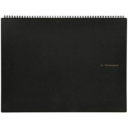 Maruman Mnemosyne Spiral Notebook, Horizontal A3, 11.69"x16.54", 5mm Grid