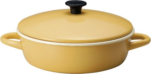 ejiry beisikku・faibu Buffet Pan 3.0l 24 cm Mustard 2817