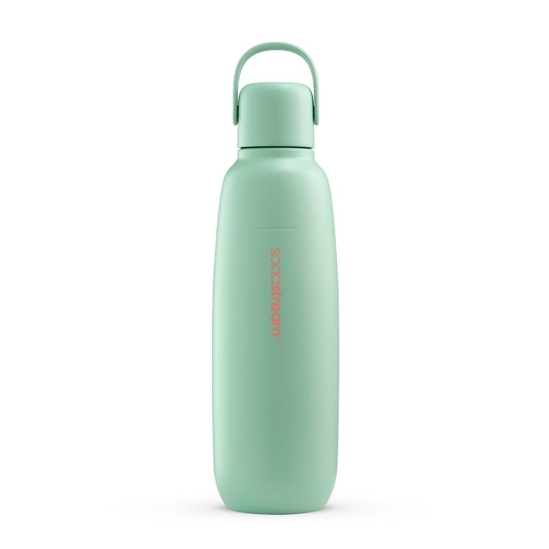 Soda Stream Carbonated Beverage Stainless Steel Bottle, 0.9 L (0.9 L) 1 Bottle, Mint | Cold Insulated Bottle That Can Be Installed Directly On Soda Stream Machines to Inject Carbonated Acid