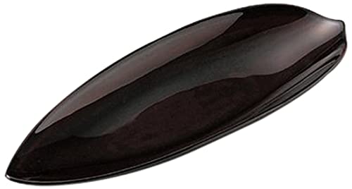 せともの本舗 Set of 10 Oval Plates (Medium), Urushi Brown Lotus Shaped Long Plates, Large, 10.6 x 4.2 x 1.1 inches (27.1 x 10.6 x 2.8 cm), Japanese Tableware, Japanese Dish, Restaurant, Inn, Commercial Use