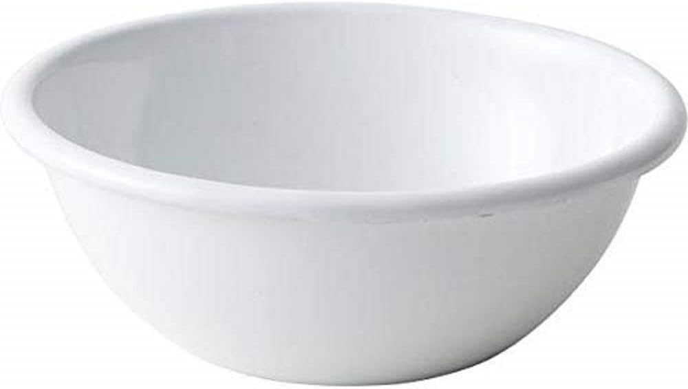 Nodahoro BO-10W Enameled Bowl, Heat Resistant, 3.9 inches (10 cm), Made in Japan, All White, White