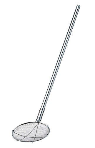 TS 18-8 Pipe Handle Round Lunch Scoop Short Handle 9.4 inches (24 cm), 14 Mesh