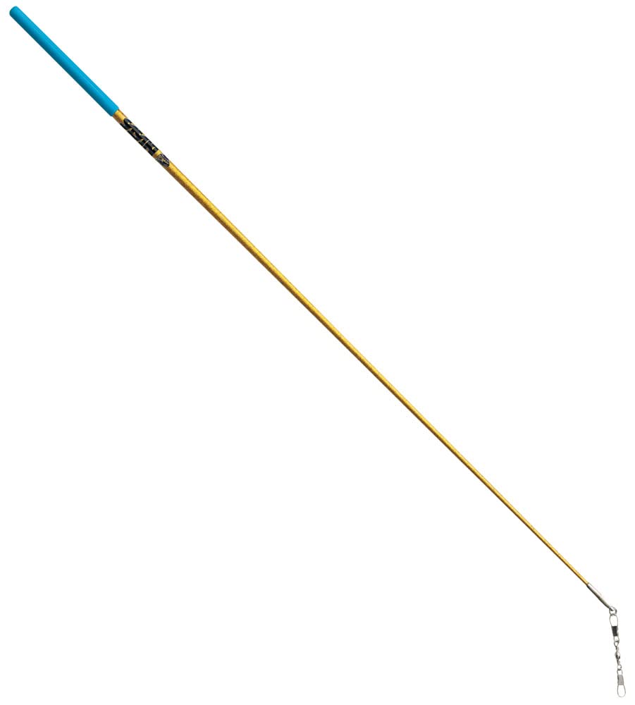 Sasaki M-781HJK-F GDxBU Rhythmic Gymnastics Hand Gear, Ribbon Stick, International Gymnastics Federation Certified, Hologram Short Stick, Length 22.4 inches (57 cm), Gold x Blue