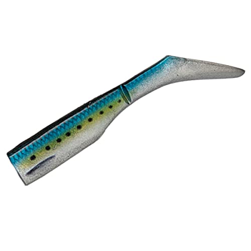 Major Craft HMO SHAD Worm Hamaoh Shad Tail 3.5" #22 Live Silver Stripe