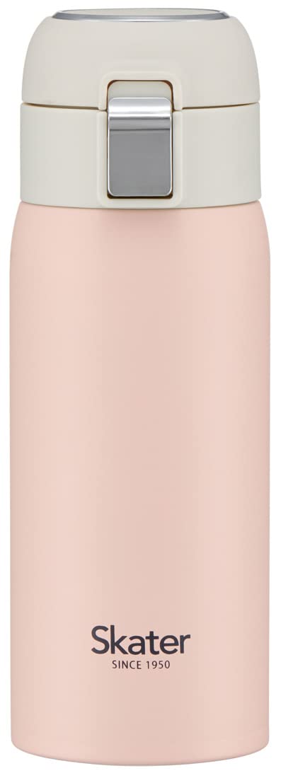 Skater STOT3-A Thermal Insulated Stainless Steel Mug Bottle, 12.2 fl oz (360 ml), One-Touch Open, Dull Pink