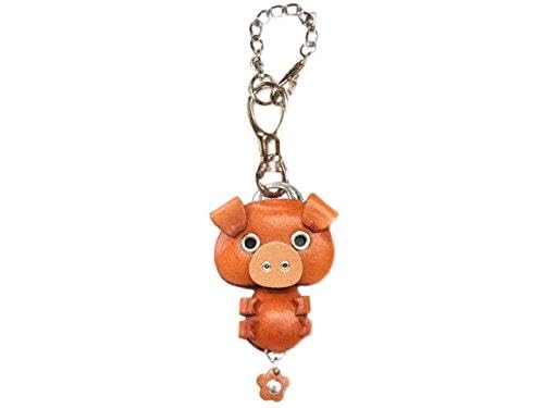 Genuine leather bag charm pig [product made in Japan, handmade new] (japan import) by VANCA (Banca craft) Leather story