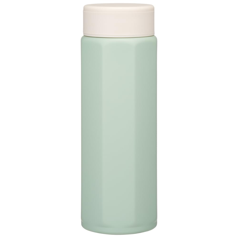 Skater STO5-A Stainless Steel Mug Bottle, 16.9 fl oz (500 ml), Easy to Hold, Octagonal, Thermal, Cold Insulation, Sepia, Green