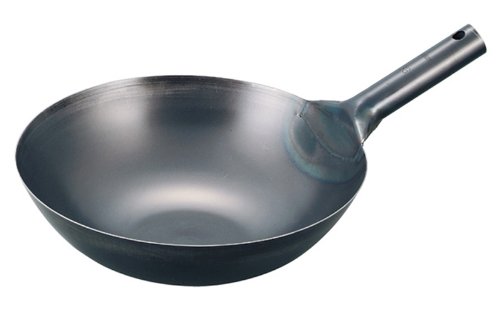 EBM blue temper iron wok 14.4"