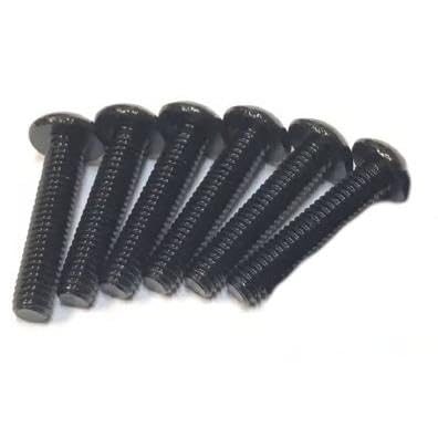 TOPLINE/EJB-08BK/7075 M3 Hex Button Visor, 0.3 inches (8 mm), Black, 6 Pieces