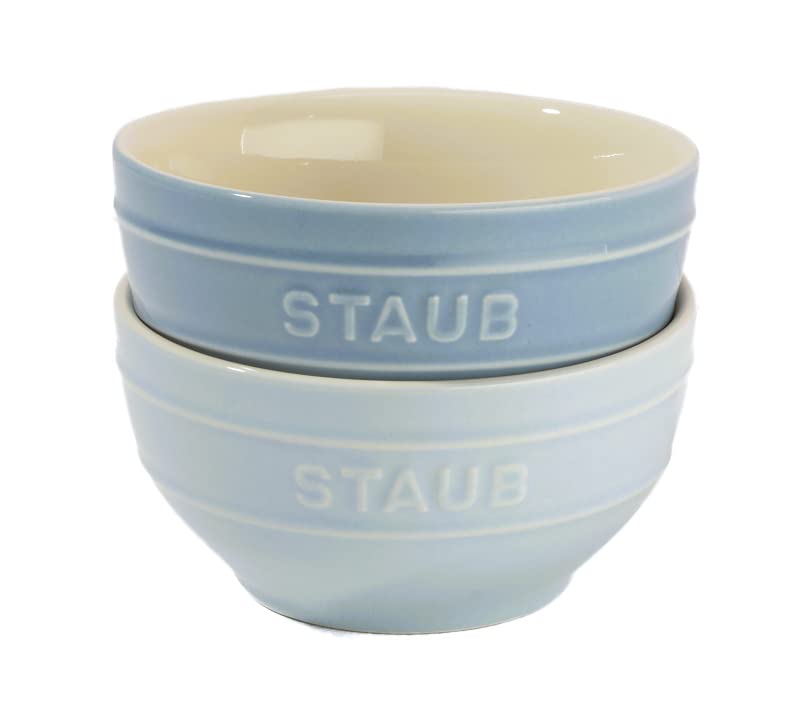 staub Ceramic Bowl Z1023-686 Ceramic Bowl, 4.7 inches (12 cm), 2-Piece Set, Macaron Blue, Ceramic, Small Bowl, Microwave Safe