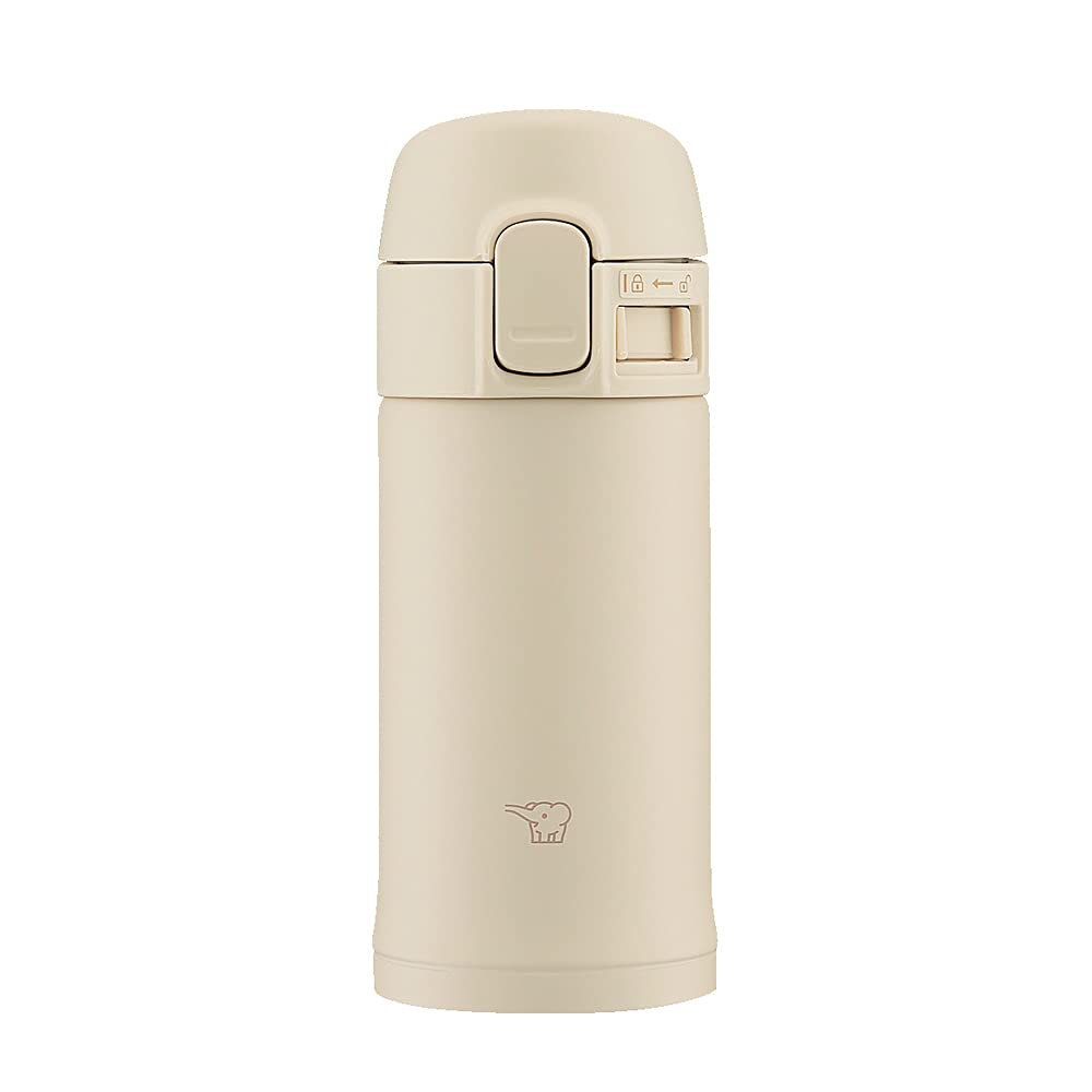 Zojirushi SM-PD20-CM One-Touch Stainless Steel Water Bottle, 0.2 L, Beige