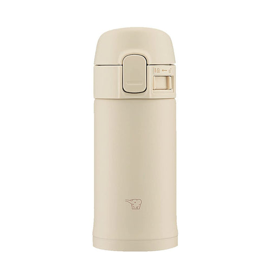 Zojirushi SM-PD20-CM One-Touch Stainless Steel Water Bottle, 0.2 L, Beige