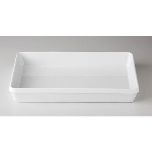 Meister White 13 Square Platter, 11.2 x 7.2 x 1.6 inches (28.3 x 18.2 x 4 cm), 33.8 oz (1,000 g), Pie Plate, Hotel, Restaurant, Cafe, Western Tableware, Restaurant, Commercial Use