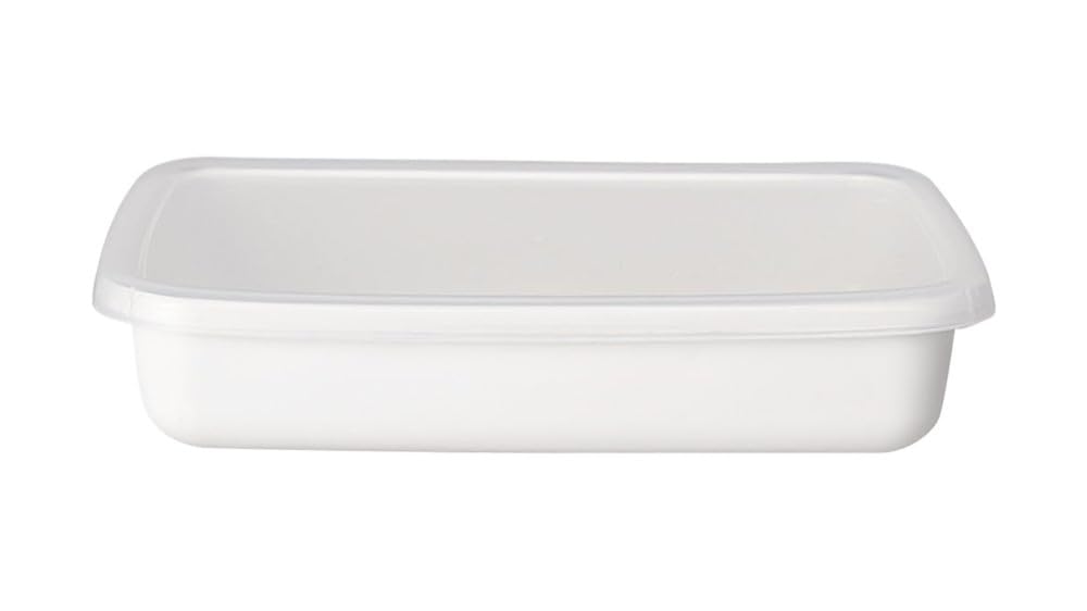 Nodahoro WRA-S White Series Storage Container, Rectangular Shallow Type, S, Seal Lid, Made in Japan