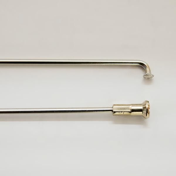 Hoshi Spokes #14 Stainless Steel Spokes, Plain, 7.0 inches (179 mm), Pack of 18, Brass Nipple Included