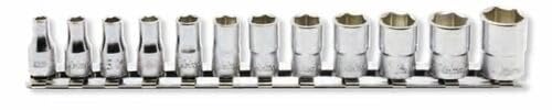 9 Piece 1/4 Sq. Dr. 12 Point SAE Socket set 3/16-1/2