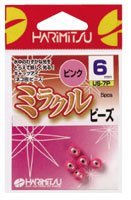 HARIMITSU US-7WP Miracle Beads, White/Pink, 0.2 inches (4 mm)
