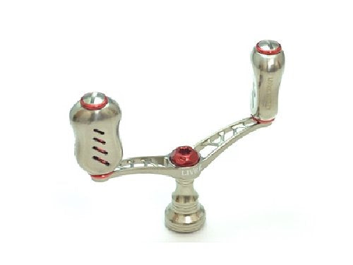 Livre Reel Wing 80 Fino Knob DS for Right Winding (Titanium P + Red G)