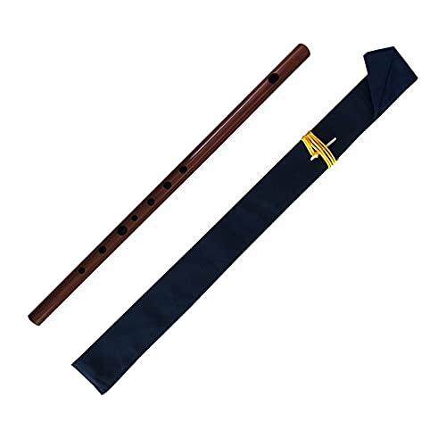 Kyoto Taiko Center Shinobue Furyu-6 (6 Shinobue 7 7 Tone Doremi Style) - B Flat Japanese Bamboo Flute - Brown
