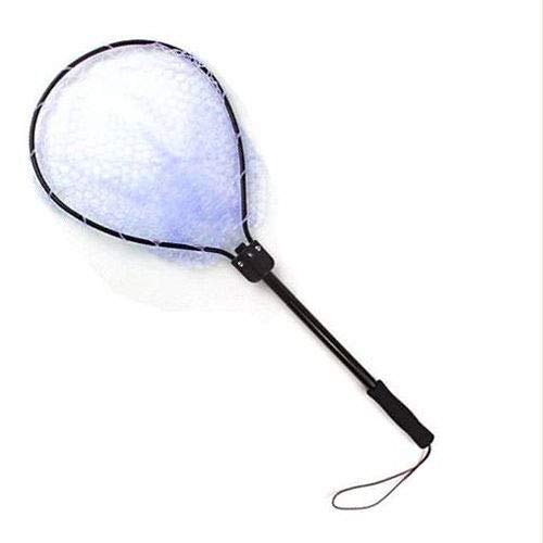 Smith LTD 0715 Short Landing Net, Rubber Net Short, 14.2 x 18.1 inches (360 x 460 mm), Black x Clear Blue