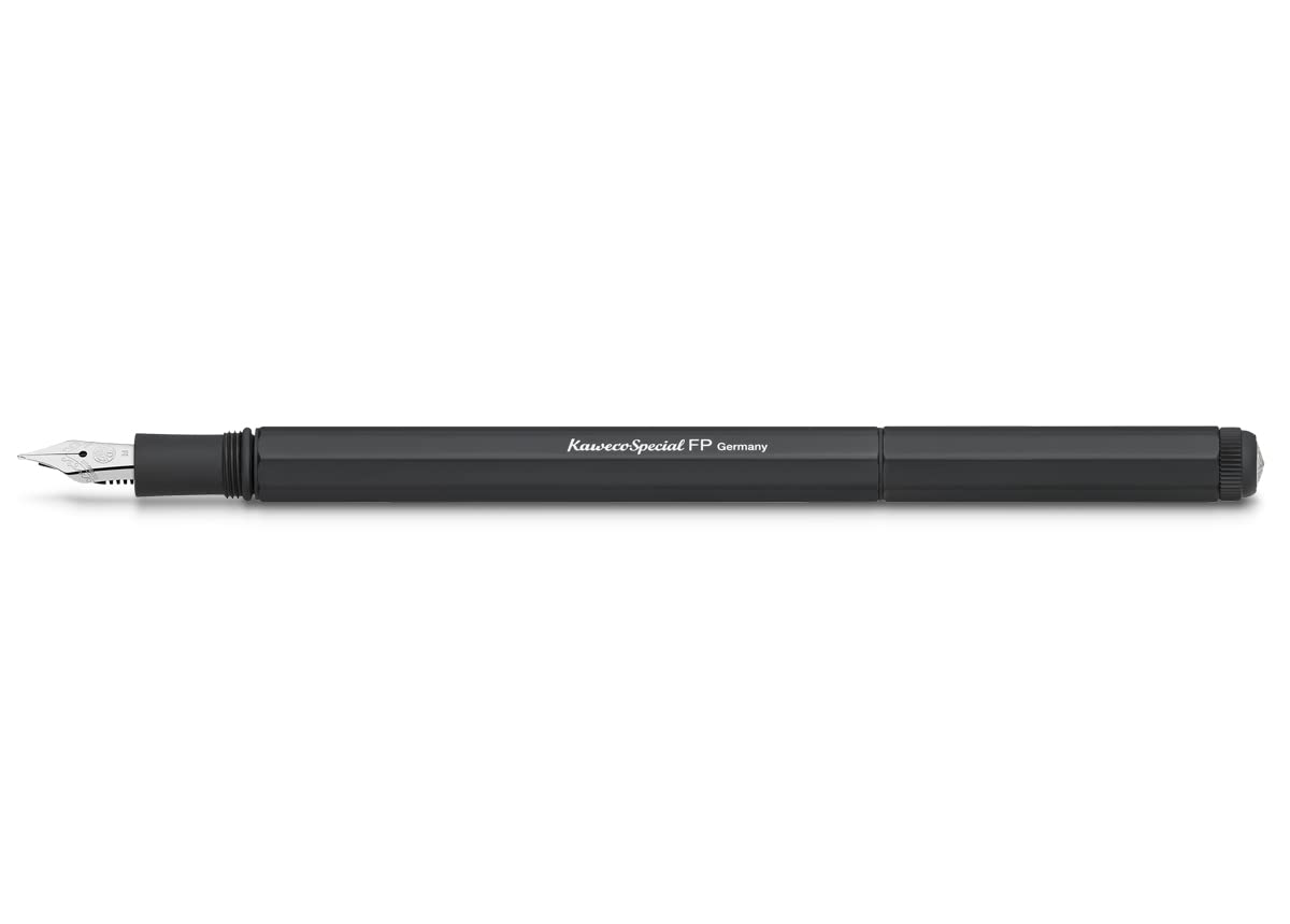 Kaweco SPECIAL Black Premium Aluminium Fountain Pen for Ink Cartridges - Exclusive 17 cm With EF (Extra Fine) Nib
