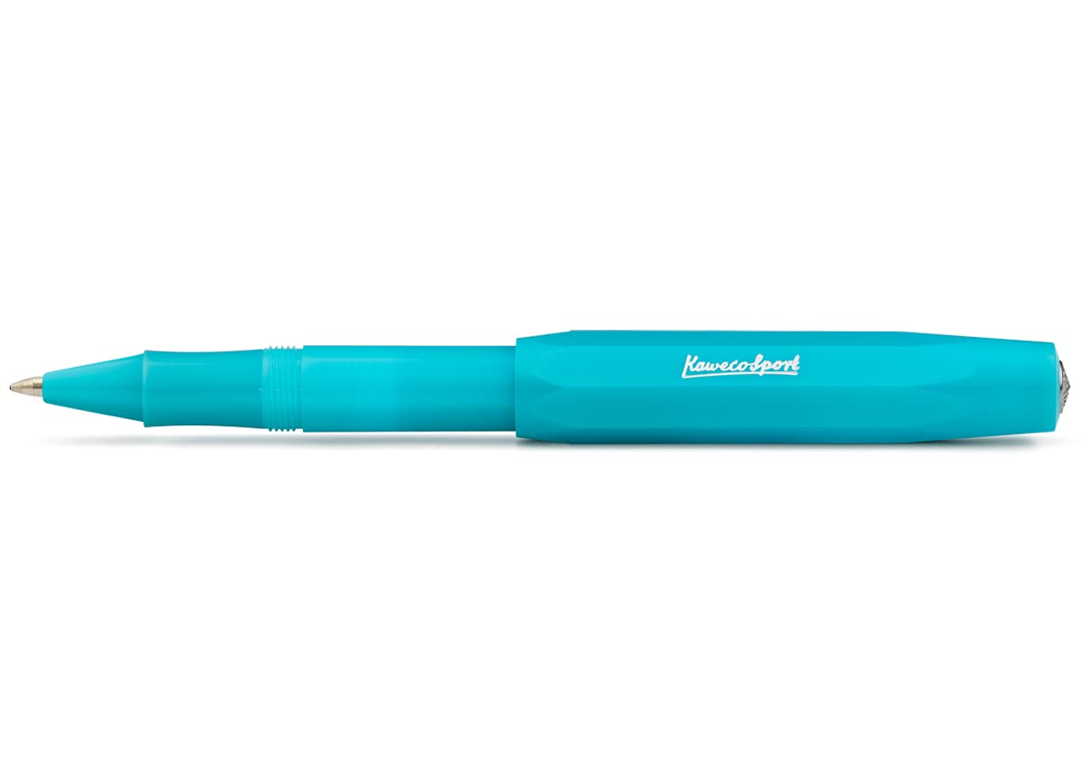 Kaweco FROSTED SPORT Rollerball Light Blueberry I Gel/Ballpoint Pen Including 0.7 mm Refill I in Pastel Design with Ceramic Ball 13.5 cm