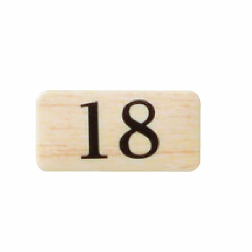 Polar Bear Teak Sign No.18 NP-13N-18 40m/m x 20m/m x 2.0t White