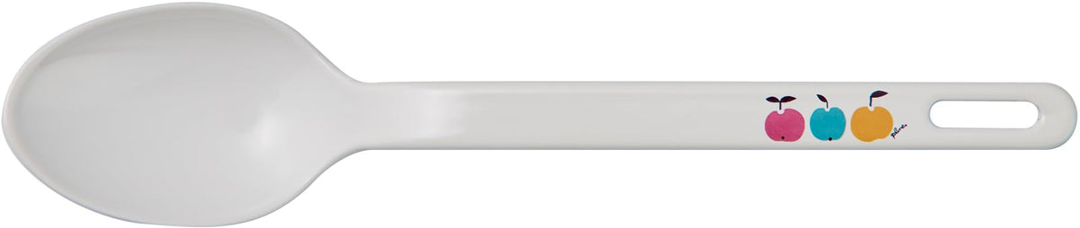 Toyohoro Plune. Prune Enamel Dessert Spoon, Apples" [PDS-304]