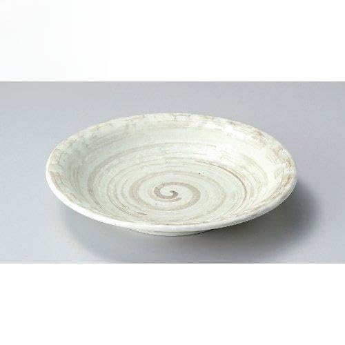 せともの本舗 Set of 3 Round Plates (Large) Toufu Stone 10.0 Plates [12.4 x 2.4 inches (31.5 x 6 cm)] Japanese Tableware, Japanese Dish, Restaurant, Ryokan, Commercial Use