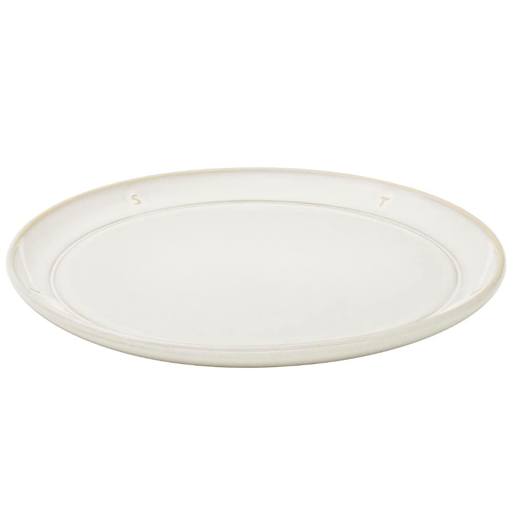 Staub 40501-499 Staub Plate, 8.7 inches (22 cm), Off White, Made in Portugal, Medium Plate, Ceramic, Microwave Safe
