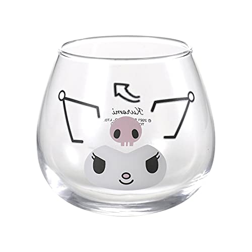 Sanrio 501135 Kuromi Wobble Tumbler, 11.8 fl oz (320 ml), Face, Made in Japan