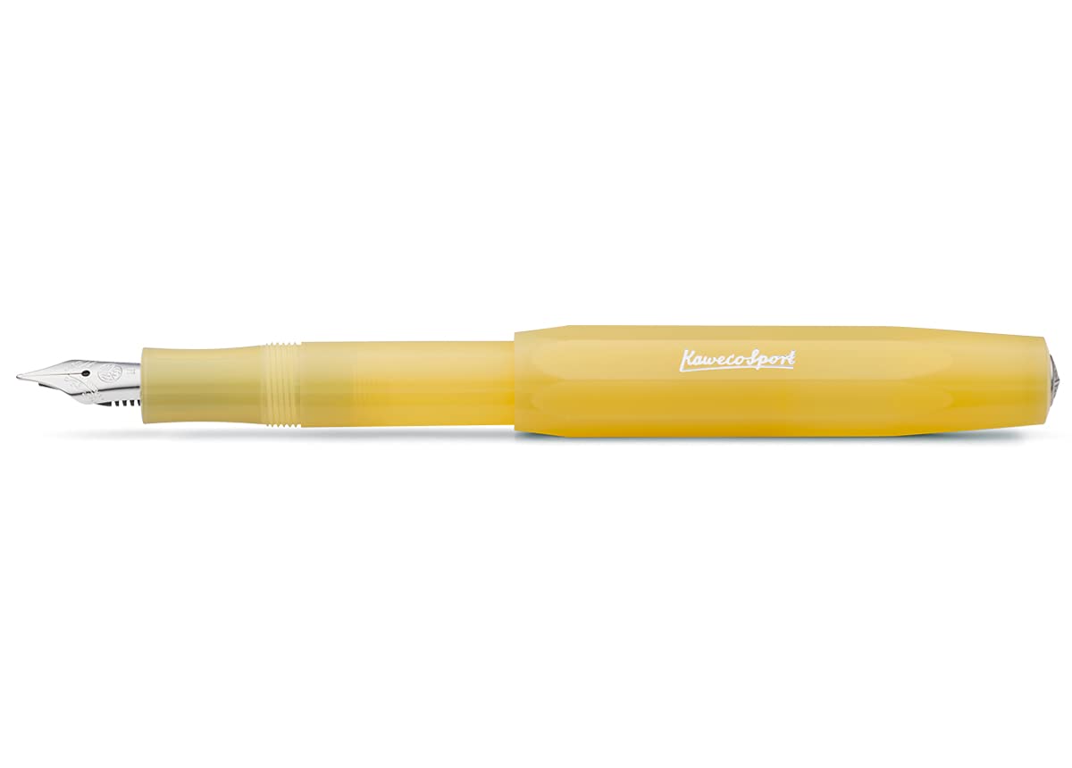 Kaweco Frosted Sport Fountain Pen - Sweet Banana, Extra-Fine