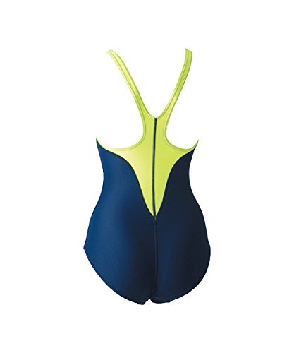 Footmark (Foot Mark) Women Fitness School Swimsuit one-Piece Aqua line 101 530 Yellow (02) 6L