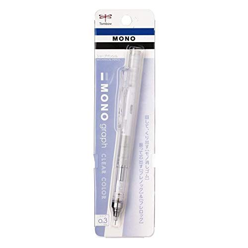 Tombow Mechanical Pencil, Monograph Clear Color 0.3mm, Clear (DPA-139A)